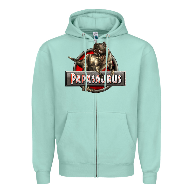 Papasaurus T-rex Zipper Hoodie by LillyAllenDesigns | Teevron
