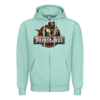 Seafoam Papasaurus T-Rex Zipper Hoodie - LillyAllenDesigns