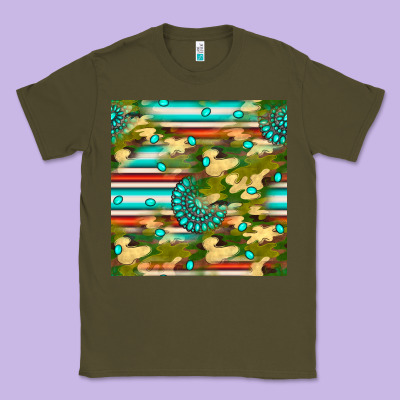 Camouflage Serape Gemstone Seamless Pattern Classic Tee Designed By Bundleandbundleshop