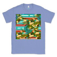Colony Blue camouflage serape gemstone seamless pattern Classic Tee - BundleAndBundleShop