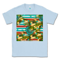 Dusty Blue camouflage serape gemstone seamless pattern Classic Tee - BundleAndBundleShop