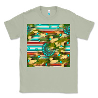 Matcha camouflage serape gemstone seamless pattern Classic Tee - BundleAndBundleShop