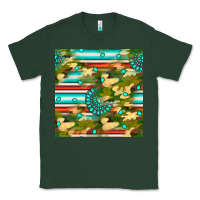 Sports Green camouflage serape gemstone seamless pattern Classic Tee - BundleAndBundleShop