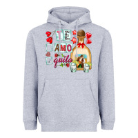 Heather Grey te amo te quila Heavyweight Hoodie - NancyCooperArtShop