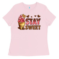 Bubblegum Pink stay sweet Ladies Tee - AdoDesignShop