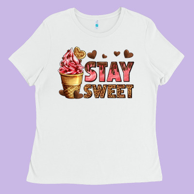 Stay Sweet Ladies Tee Designed By Adodesignshop