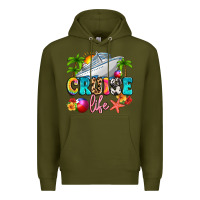 Army Green cruise life Premium Hoodie - Artiststas