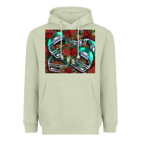 Matcha floral american football  helmet Heavyweight Hoodie - NancyCooperArtShop