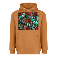 Meerkat floral american football  helmet Heavyweight Hoodie - NancyCooperArtShop
