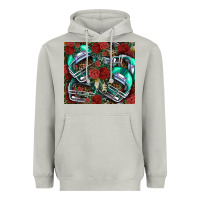 Moon Dust floral american football  helmet Heavyweight Hoodie - NancyCooperArtShop