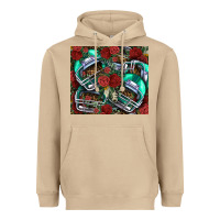 Mushroom floral american football  helmet Heavyweight Hoodie - NancyCooperArtShop