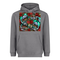 Storm floral american football  helmet Heavyweight Hoodie - NancyCooperArtShop