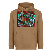 Toasted Coconut floral american football  helmet Heavyweight Hoodie - NancyCooperArtShop
