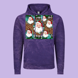 Santa Vintage Hoodie Designed By Jahusdesignshop
