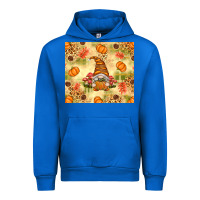 Cobalt Fall Pumpkins and Gnome with Leopard Urban Hoodie - texasbilliewilder