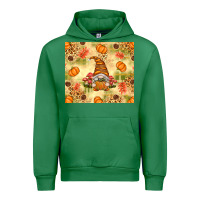 Emerald Fall Pumpkins and Gnome with Leopard Urban Hoodie - texasbilliewilder