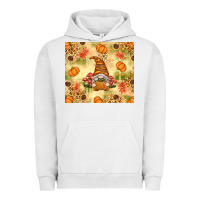 Pigment Lunar Rock Fall Pumpkins and Gnome with Leopard Urban Hoodie - texasbilliewilder
