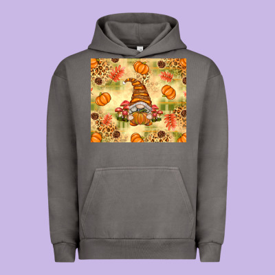 Fall Pumpkins And Gnome With Leopard Urban Hoodie Designed By Texasbilliewilder