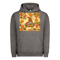 Pigment Tornado Fall Pumpkins and Gnome with Leopard Urban Hoodie - texasbilliewilder