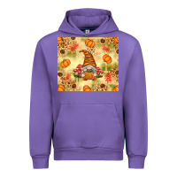 Tulip Fall Pumpkins and Gnome with Leopard Urban Hoodie - texasbilliewilder