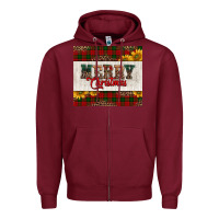 Burgundy merry Christmas sunflowers Zipper Hoodie - Jasminsmagicworld