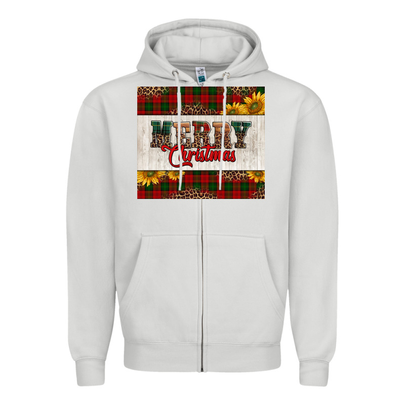 Merry Christmas Sunflowers Zipper Hoodie by Jasminsmagicworld | Teevron