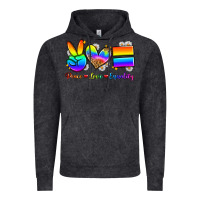 Vintage Black peace love equality Vintage Hoodie - Zillion Design Studio