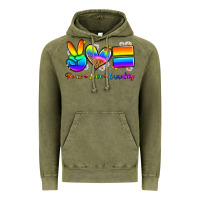 Vintage Olive peace love equality Vintage Hoodie - Zillion Design Studio