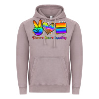 Vintage Zinc peace love equality Vintage Hoodie - Zillion Design Studio