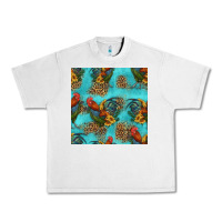 Lunar Rock rooster and sunflowers seamless pattern Urban Heavy Tee - HRA Design Shop