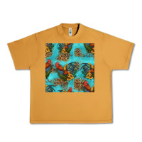 Peanut Butter rooster and sunflowers seamless pattern Urban Heavy Tee - HRA Design Shop