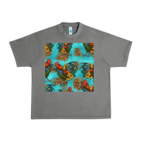 Tornado rooster and sunflowers seamless pattern Urban Heavy Tee - HRA Design Shop