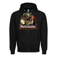 Black Western Papasaurus Papa Dinosaur Zipper Hoodie - LillyAllenDesigns