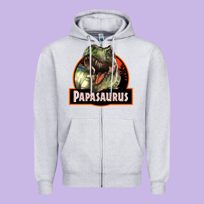 Western Papasaurus Papa Dinosaur Zipper Hoodie Designed By Lillyallendesigns