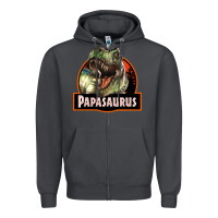 Smoke Western Papasaurus Papa Dinosaur Zipper Hoodie - LillyAllenDesigns