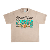 French Oak y'all need jesus arrow lily flowers Urban Heavy Tee - BarkalooDesign