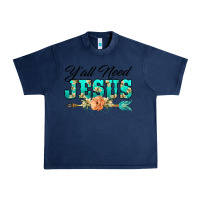 Navy y'all need jesus arrow lily flowers Urban Heavy Tee - BarkalooDesign