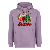 Lavender 'tis the season with christmas tree and hot cocoa Heavyweight Hoodie - MaliasSmallBusiness