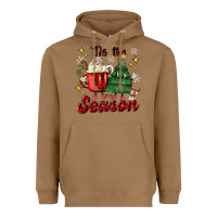 Toasted Coconut 'tis the season with christmas tree and hot cocoa Heavyweight Hoodie - MaliasSmallBusiness