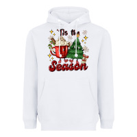 White 'tis the season with christmas tree and hot cocoa Heavyweight Hoodie - MaliasSmallBusiness