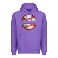 Purple personalized baseball Premium Hoodie - Artiststas