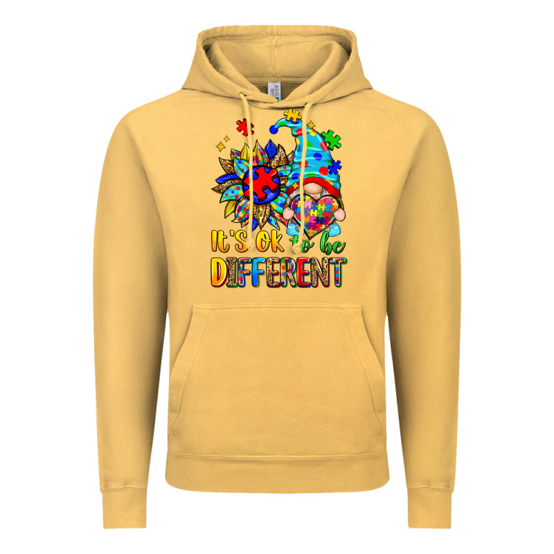 It's Ok To Be Different Autism Gnome Vintage Hoodie by Zillion Design Studio | Teevron