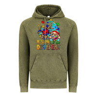 Vintage Olive it's ok to be different autism gnome Vintage Hoodie - Zillion Design Studio