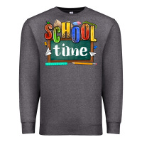 Charcoal Heather school time Premium Sweatshirt - NancyCooperArtShop