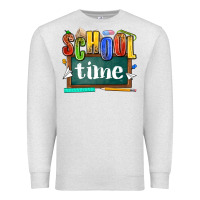 Oatmeal Heather school time Premium Sweatshirt - NancyCooperArtShop