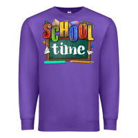 Purple school time Premium Sweatshirt - NancyCooperArtShop