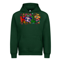 Forest Green Hola Cinco De Mayo Urban Hoodie - NancyCooperArtShop