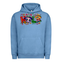 Pigment Pebble Blue Hola Cinco De Mayo Urban Hoodie - NancyCooperArtShop