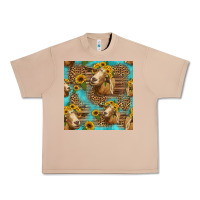 Burro goat sunflowers seamless pattern Urban Heavy Tee - HRA Design Shop