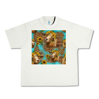 Pistachio goat sunflowers seamless pattern Urban Heavy Tee - HRA Design Shop